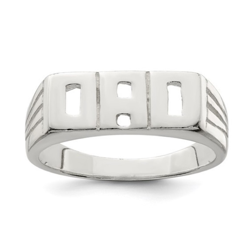 925 Sterling Silver solid Men's DAD Ring